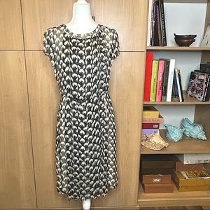 Jason Wu silk chiffon silhouette print midi dress